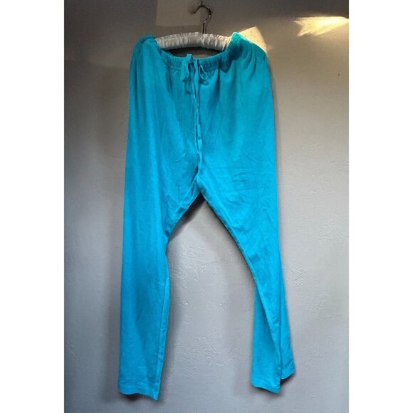 The Company Store Women's Drawstring Belted High Waist Sweatpants Blue Size XXL - Picture 1 of 8